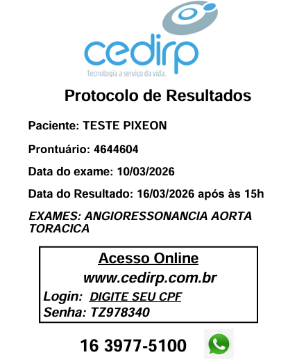 Onde encontrar o login e a senha no protocolo do exame